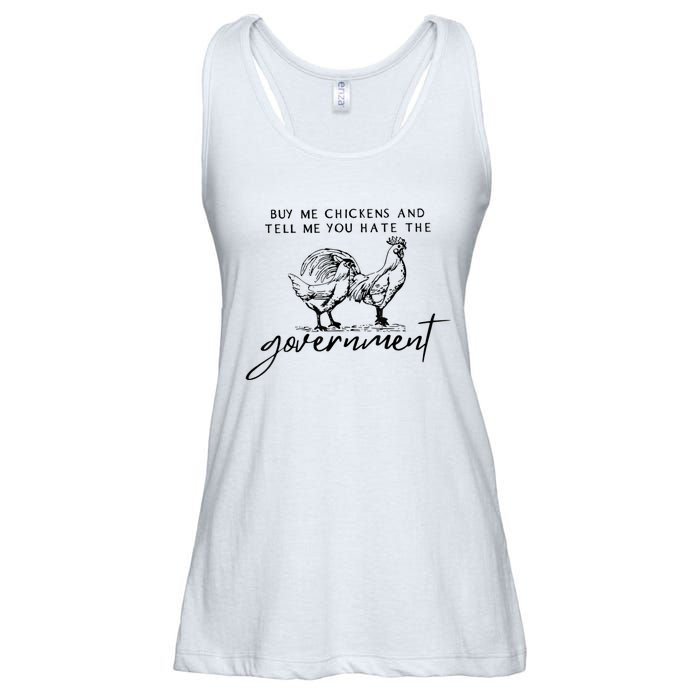 Buy Me Chickens And Tell Me You Hate The Government Ladies Essential Flowy Tank