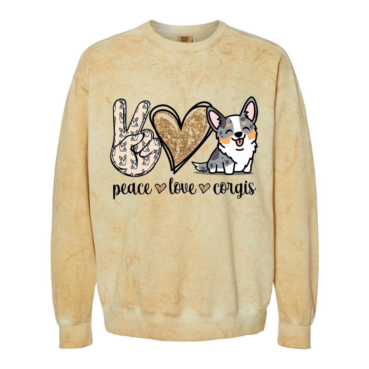 Blue Merle Corgi Gift Colorblast Crewneck Sweatshirt