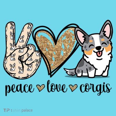 Blue Merle Corgi Gift T-Shirt