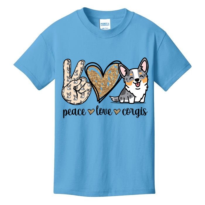 Blue Merle Corgi Gift Kids T-Shirt