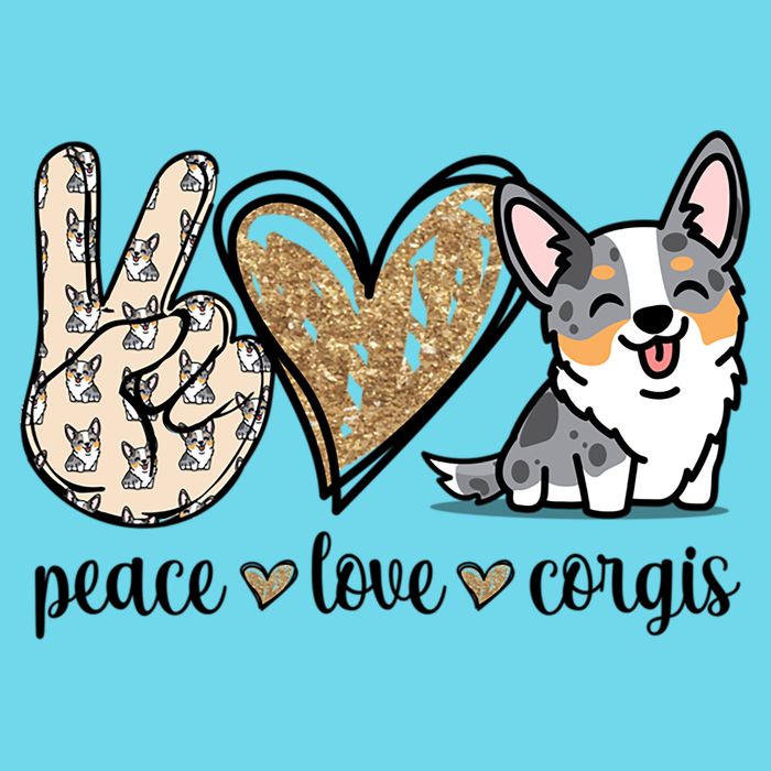 Blue Merle Corgi Gift Kids T-Shirt