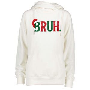 Bruh Matching Christmas Womens Funnel Neck Pullover Hood