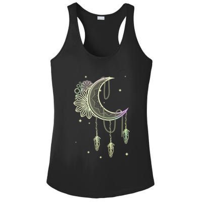 Boho Moon Celestial Body Astrology Dreamcatcher Pastel Goth Gift Ladies PosiCharge Competitor Racerback Tank