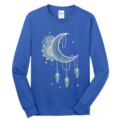 Boho Moon Celestial Body Astrology Dreamcatcher Pastel Goth Gift Tall Long Sleeve T-Shirt