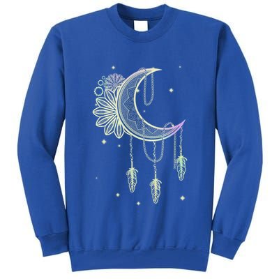 Boho Moon Celestial Body Astrology Dreamcatcher Pastel Goth Gift Tall Sweatshirt