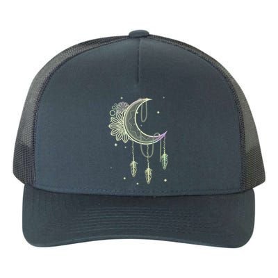 Boho Moon Celestial Body Astrology Dreamcatcher Pastel Goth Gift Yupoong Adult 5-Panel Trucker Hat