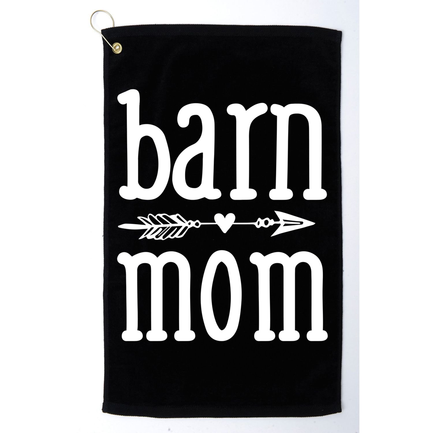 Barn Mom Cute Horseback Riding Lesson Equestrian Gift Golf Towel