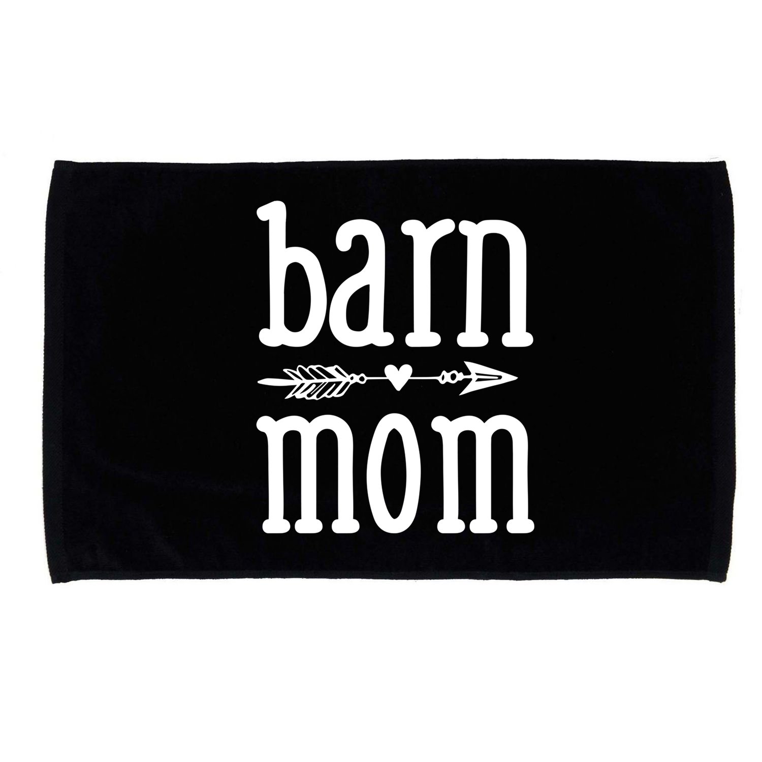 Barn Mom Cute Horseback Riding Lesson Equestrian Gift Microfiber Hand Towel