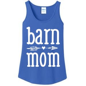 Barn Mom Cute Horseback Riding Lesson Equestrian Gift Ladies Essential Tank