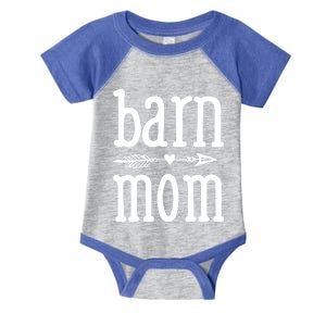 Barn Mom Cute Horseback Riding Lesson Equestrian Gift Infant Baby Jersey Bodysuit