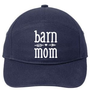 Barn Mom Cute Horseback Riding Lesson Equestrian Gift 7-Panel Snapback Hat