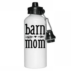 Barn Mom Cute Horseback Riding Lesson Equestrian Gift Aluminum Water Bottle