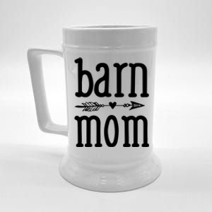 Barn Mom Cute Horseback Riding Lesson Equestrian Gift Beer Stein