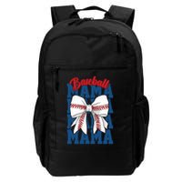 Baseball Mama Coquette Bow Game Day Baseball Mom Mother Backpack