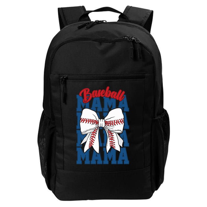 Baseball Mama Coquette Bow Game Day Baseball Mom Mother Backpack