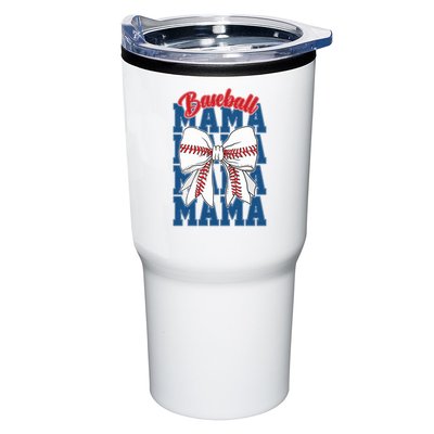Baseball Mama Coquette Bow Game Day Baseball Mom Mother Tumbler