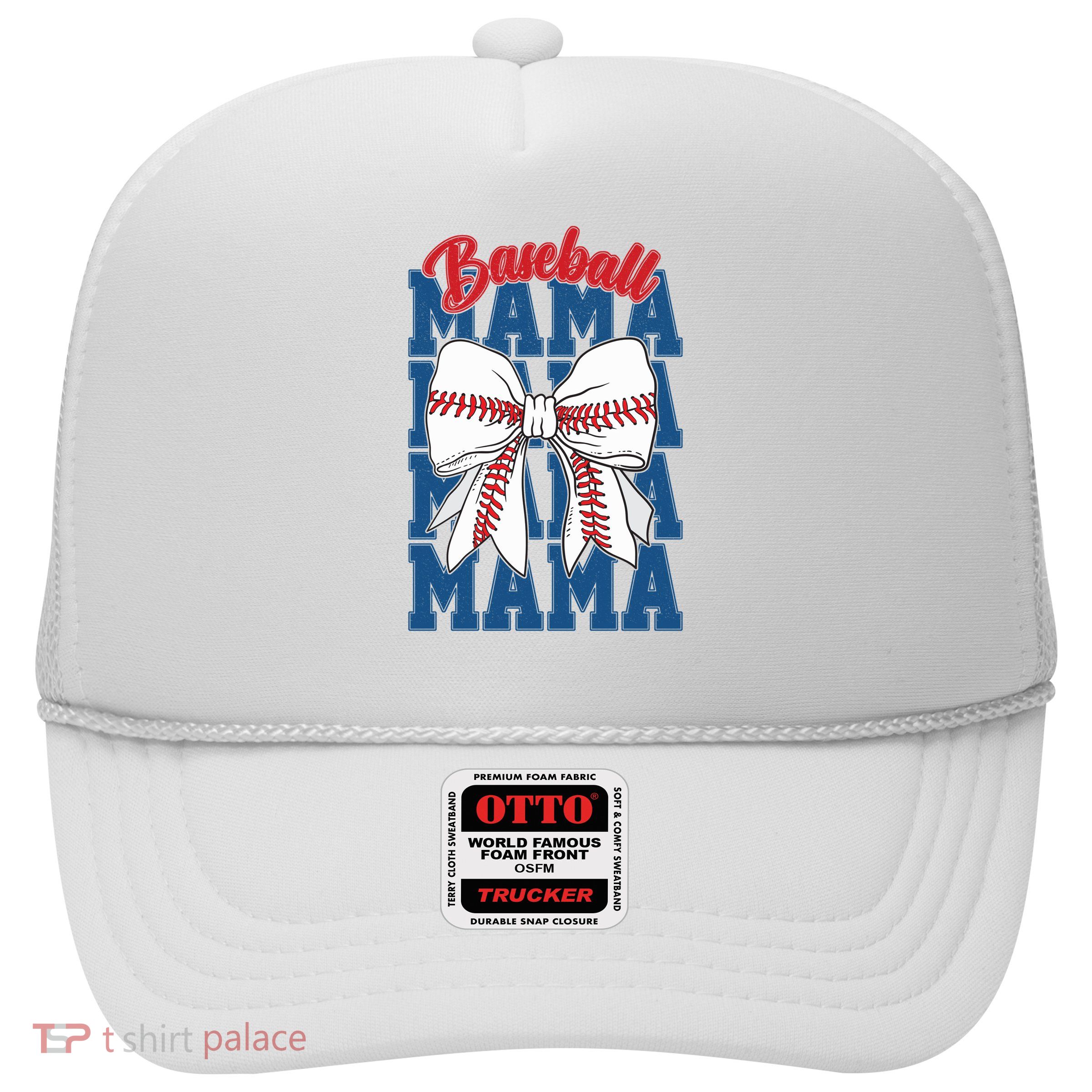 Baseball Mama Coquette Bow Game Day Baseball Mom Mother Trucker Hat