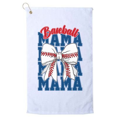 Baseball Mama Coquette Bow Game Day Baseball Mom Mother Golf Towel