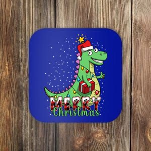 Boys Merry Christmas Tree Dinosaur Tmeaningful Giftrex Xmas Pajama Gift Coaster