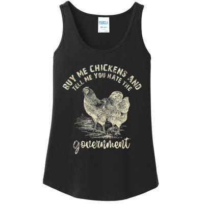 Buy Me Chickens Tell Me You Hate The Government Ladies Essential Tank