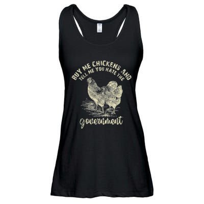 Buy Me Chickens Tell Me You Hate The Government Ladies Essential Flowy Tank