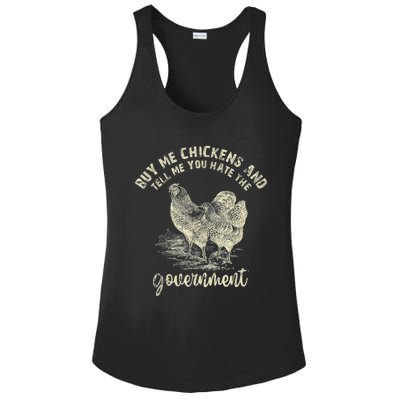 Buy Me Chickens Tell Me You Hate The Government Ladies PosiCharge Competitor Racerback Tank