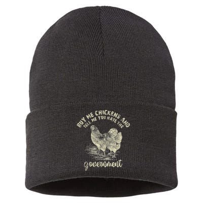 Buy Me Chickens Tell Me You Hate The Government Sustainable Knit Beanie