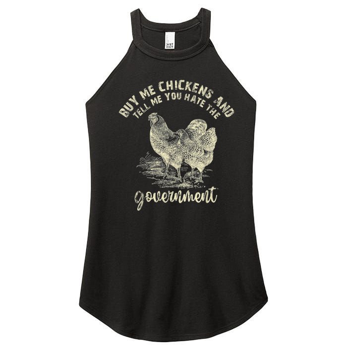 Buy Me Chickens Tell Me You Hate The Government Women's Perfect Tri Rocker Tank