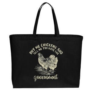 Buy Me Chickens Tell Me You Hate The Government Cotton Canvas Jumbo Tote