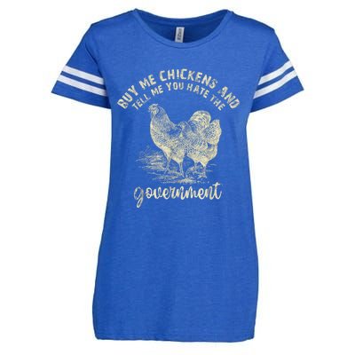 Buy Me Chickens Tell Me You Hate The Government Enza Ladies Jersey Football T-Shirt