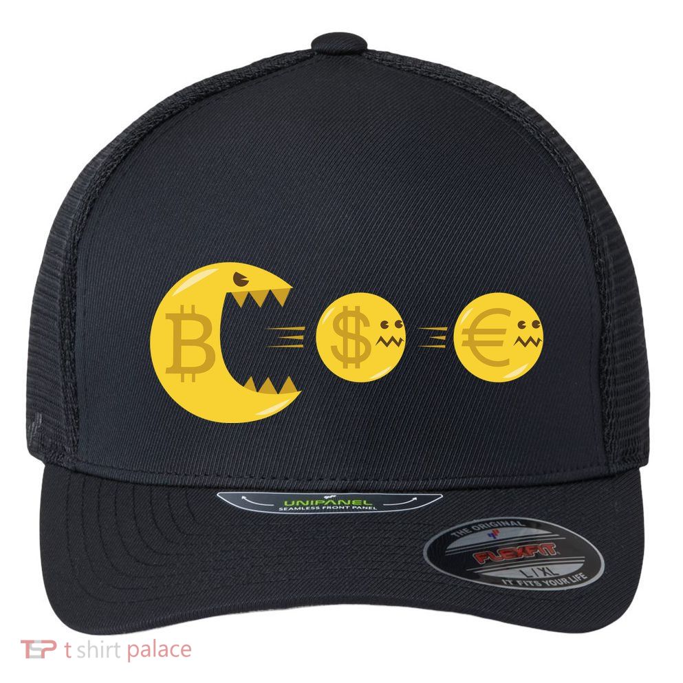 Bitcoin Monster Crypto Flexfit Unipanel Trucker Cap