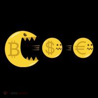 Bitcoin Monster Crypto Pom Pom 12in Knit Beanie