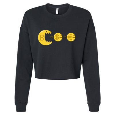 Bitcoin Monster Crypto Cropped Pullover Crew