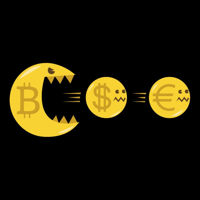 Bitcoin Monster Crypto Short Acrylic Beanie
