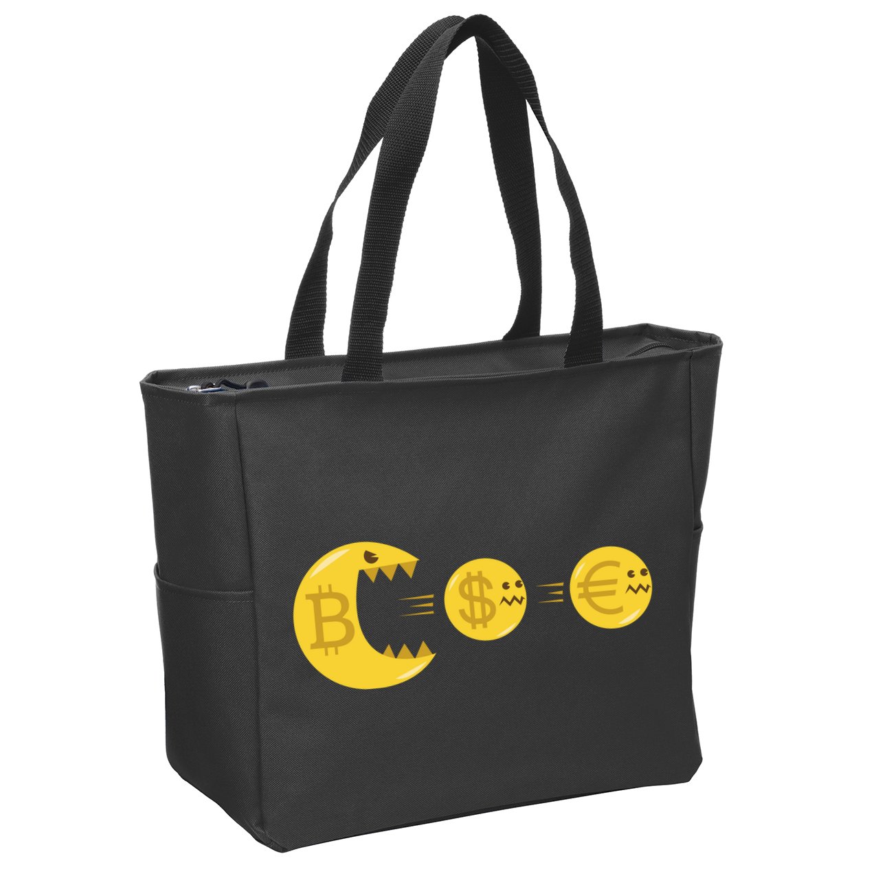 Bitcoin Monster Crypto Zip Tote Bag