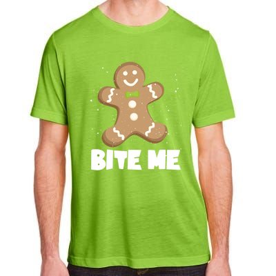 Bite Me Christmas Gingerbread Funny Christmas Cookies Cool Gift Adult ChromaSoft Performance T-Shirt