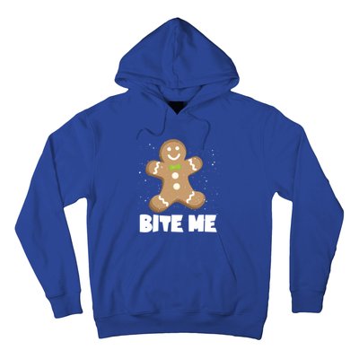 Bite Me Christmas Gingerbread Funny Christmas Cookies Cool Gift Hoodie