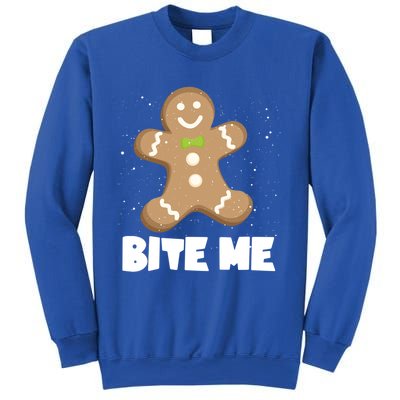 Bite Me Christmas Gingerbread Funny Christmas Cookies Cool Gift Sweatshirt