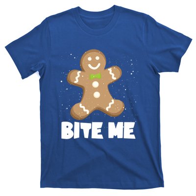 Bite Me Christmas Gingerbread Funny Christmas Cookies Cool Gift T-Shirt