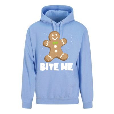 Bite Me Christmas Gingerbread Funny Christmas Cookies Cool Gift Unisex Surf Hoodie