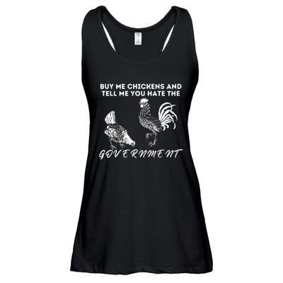 Buy Me Chickens And Tell Me You Hate The Government Ladies Essential Flowy Tank