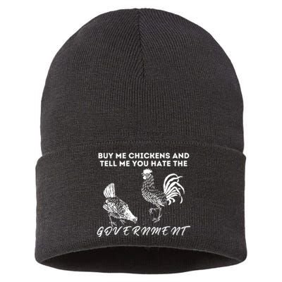 Buy Me Chickens And Tell Me You Hate The Government Sustainable Knit Beanie