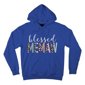 Blessed Memaw Cute Leopard Print Gift Hoodie