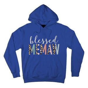 Blessed Memaw Cute Leopard Print Gift Tall Hoodie