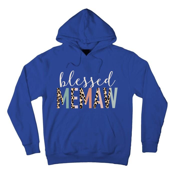 Blessed Memaw Cute Leopard Print Gift Tall Hoodie