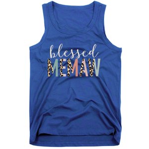 Blessed Memaw Cute Leopard Print Gift Tank Top