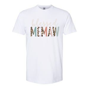 Blessed Memaw Cute Leopard Print Gift Softstyle CVC T-Shirt