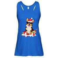 Blue Merle Cardigan Corgi Christmas Santa Hat Love Corgi Ladies Essential Flowy Tank