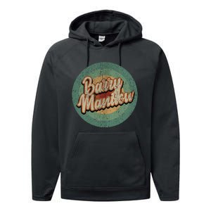 Barry Manilow Circle Retro Performance Fleece Hoodie