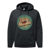 Barry Manilow Circle Retro Performance Fleece Hoodie